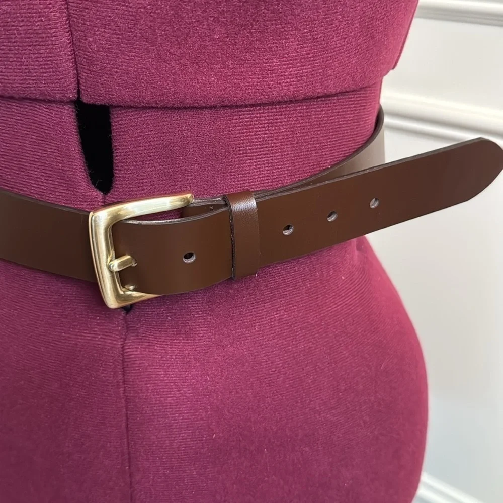 Express brown and gold leather belt size medium